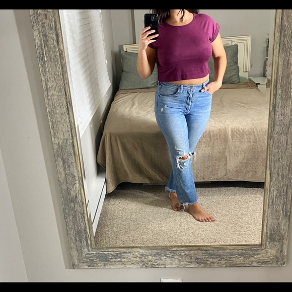 Velour Crop Teeshirt - Picture 3 of 7